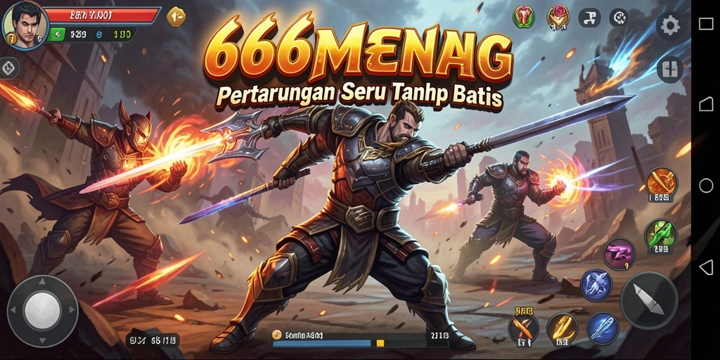 Screenshot gameplay 666MENANG menampilkan pertarungan seru antar karakter.