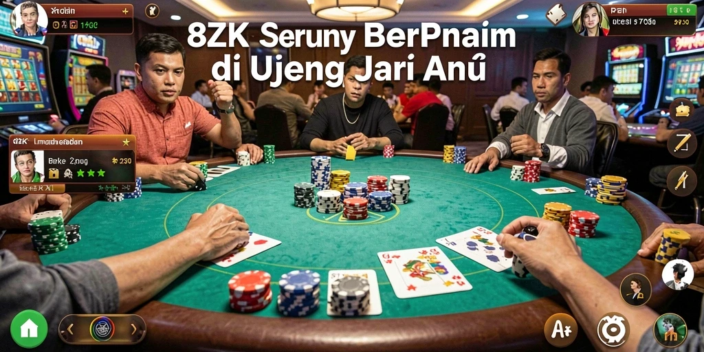 Tampilan menarik dari gameplay poker di 8ZK.