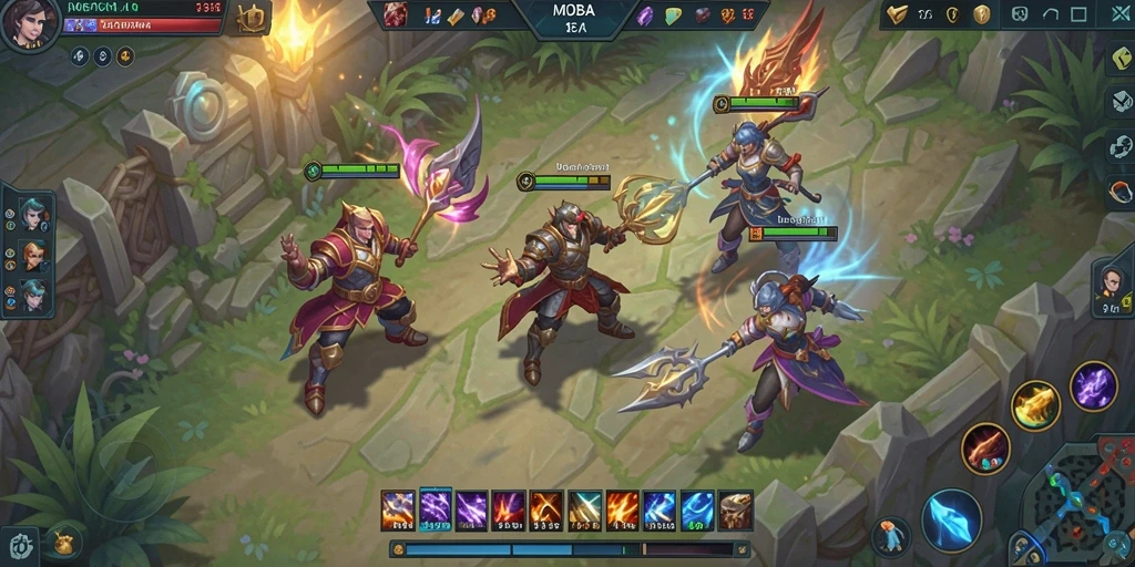 Gameplay seru dalam API288 dengan pertarungan tim yang dinamis.
