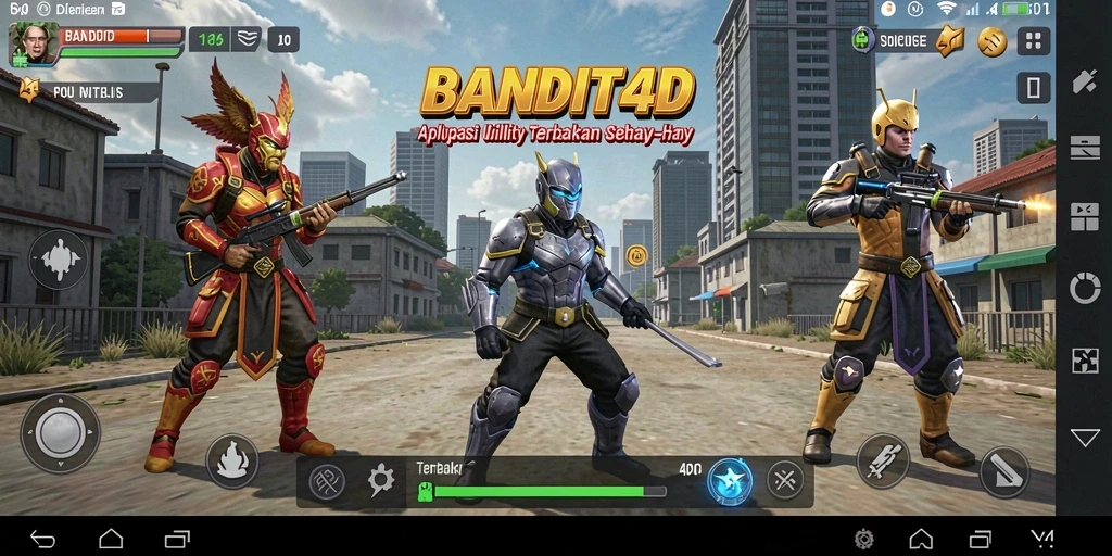 Tampilan antarmuka utama BANDIT4D yang sederhana dan menarik.