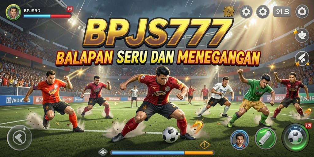 Tangkapan layar menampilkan aksi balapan seru dalam BPJS777.