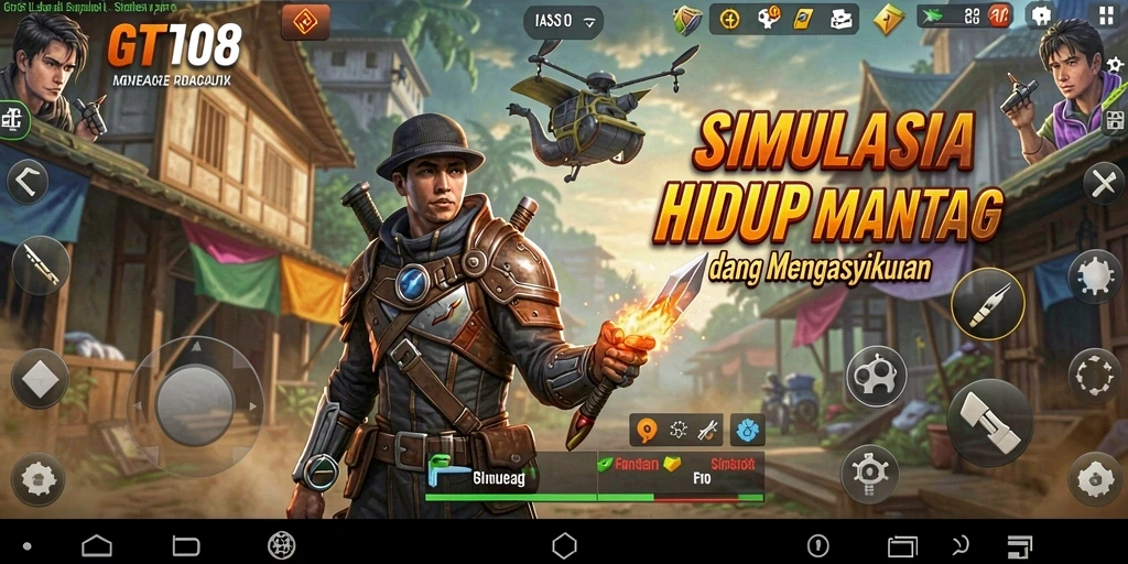 Screenshot gameplay GT108 menampilkan interaksi seru dalam simulasi kehidupan.