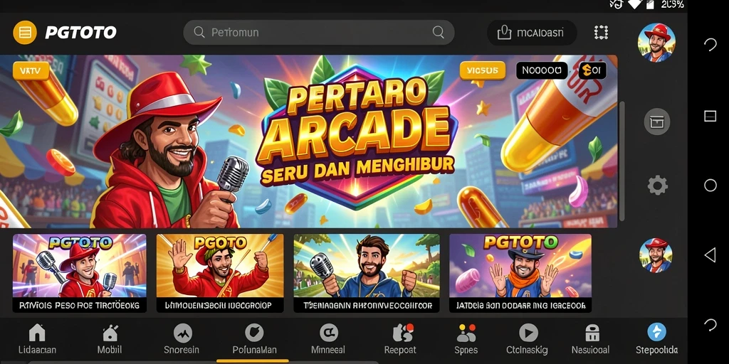 Tangkapan layar PGTOTO menampilkan aksi seru dalam gameplay Arcade.