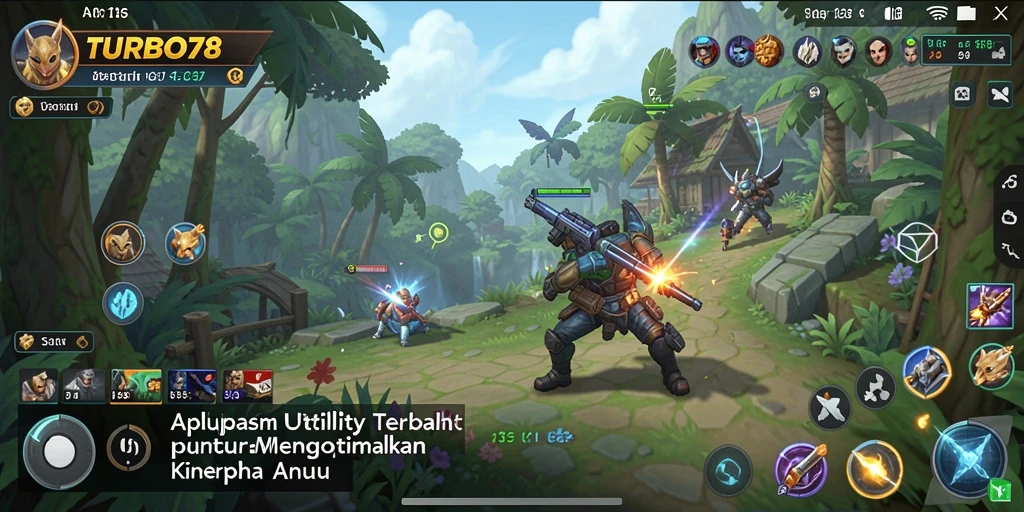Tampilan antarmuka utama TURBO78 yang intuitif dan mudah digunakan.
