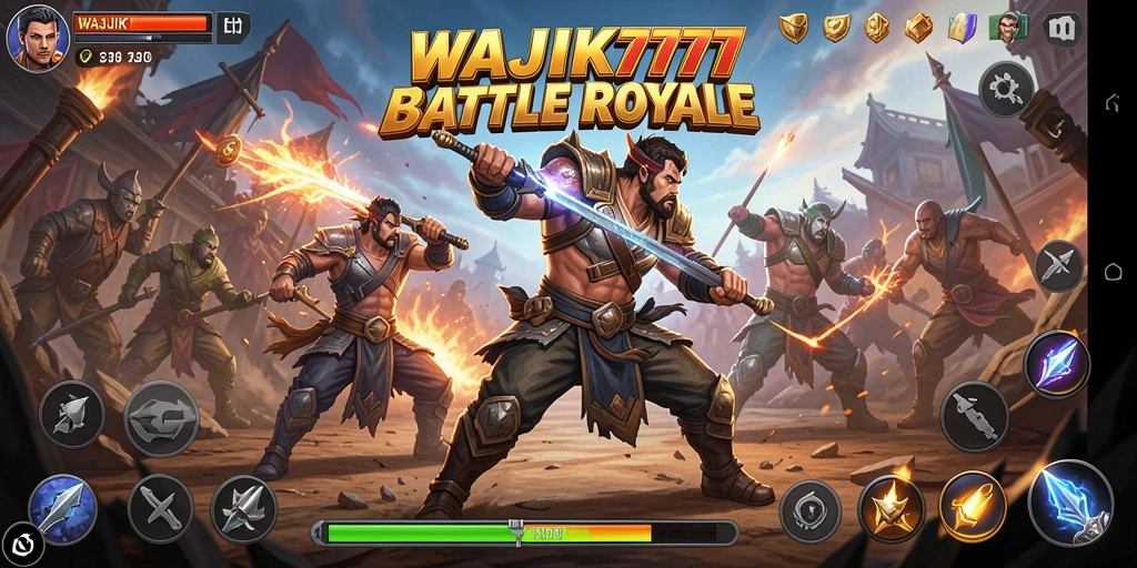 Gameplay seru di WAJIK777 dalam pertempuran Battle Royale.
