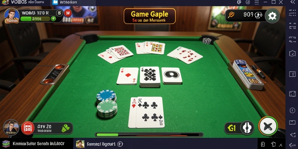 Tampilan gameplay seru dalam permainan Gaple WDBOS.